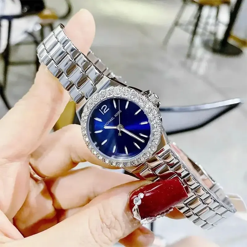 Michael Kors Mini Lennox Blue DIal Dress Ladies Watch- MK7397